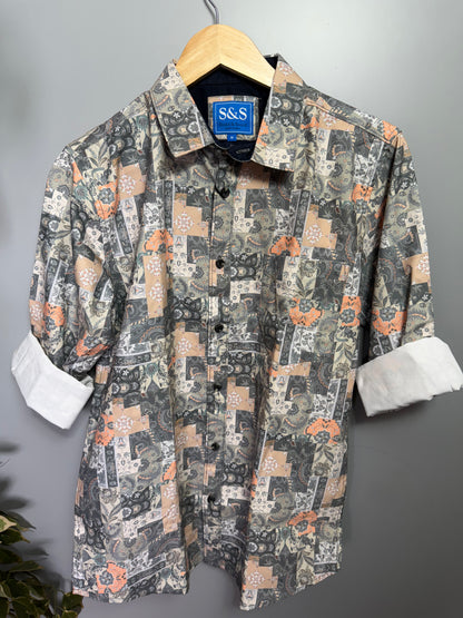 Men's Digital Printed Full Sleeve Shirt