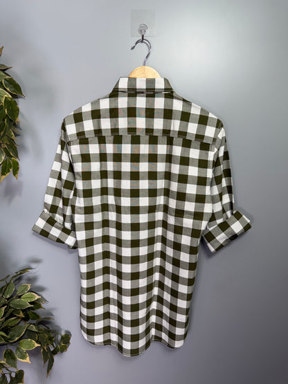 Men's Checked Full Sleeve Cotton Shirt