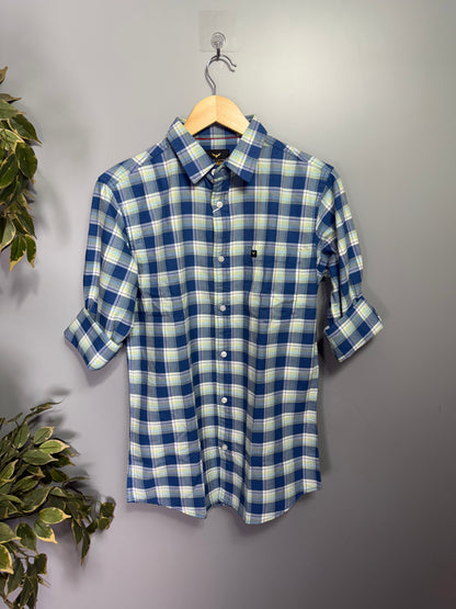 Men's Checked Full Sleeve Cotton Shirt