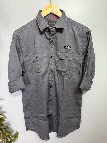 Men's Solid Full Sleeve Shirt