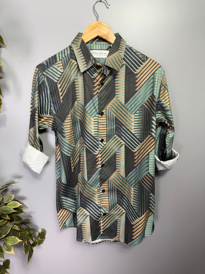 Men's Digital Printed Full Sleeve Shirt