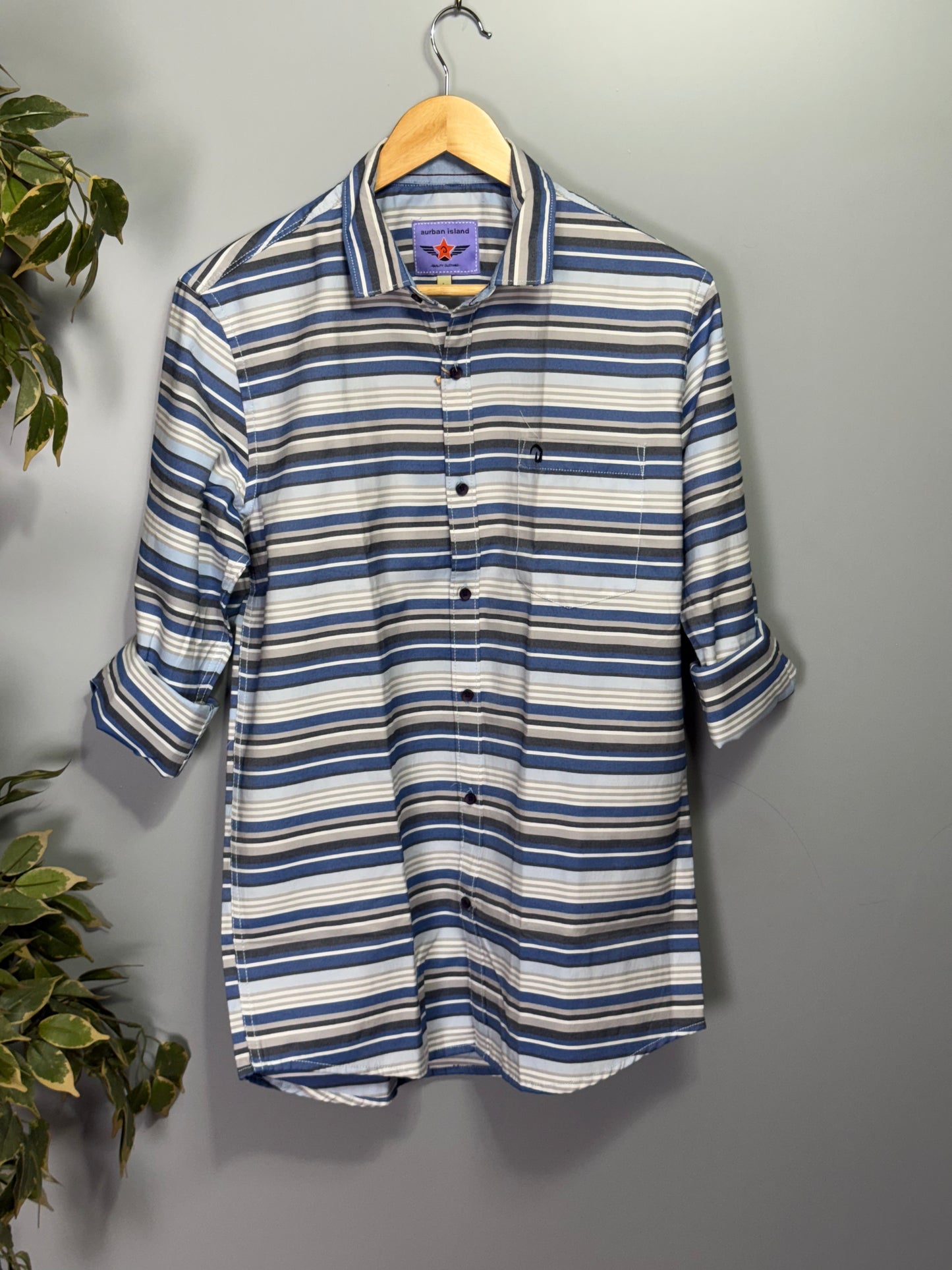 Men's Striped Full Sleeve Shirt