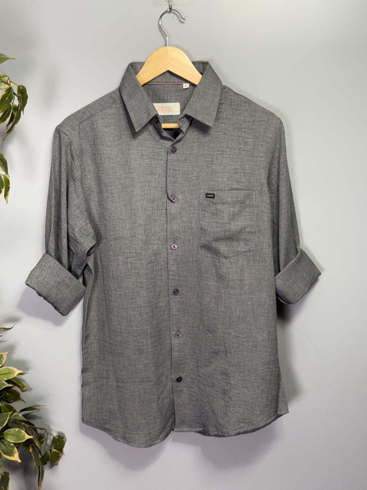 Men's Solid Full Sleeve Shirt