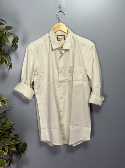 Men's Solid Full Sleeve Shirt - light yellow