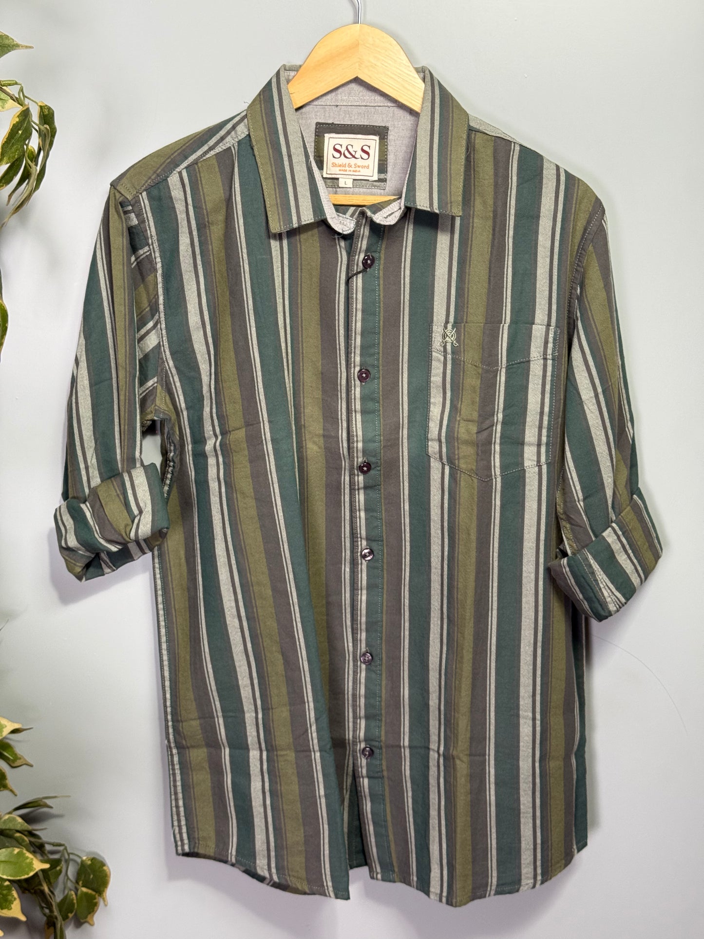 Men's Striped Full Sleeve Shirt