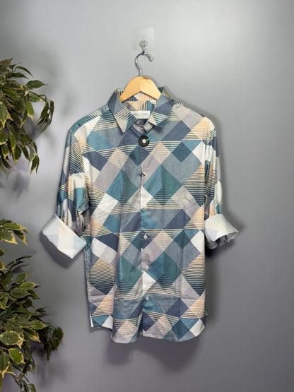 Men's Digital Printed Full Sleeve Shirt