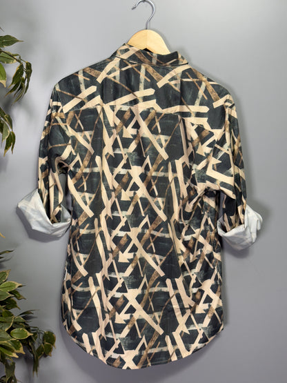 Men's Digital Printed Full Sleeve Shirt