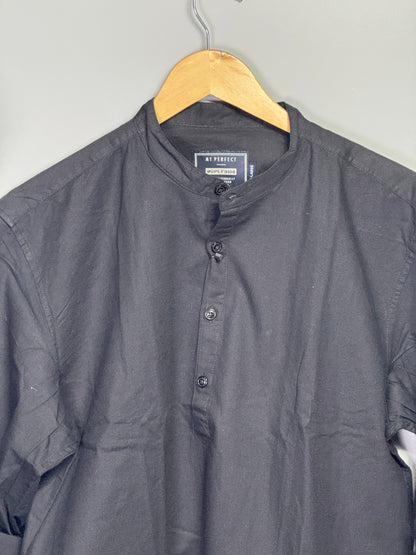 Men's Solid Full Sleeve Shirt - Black