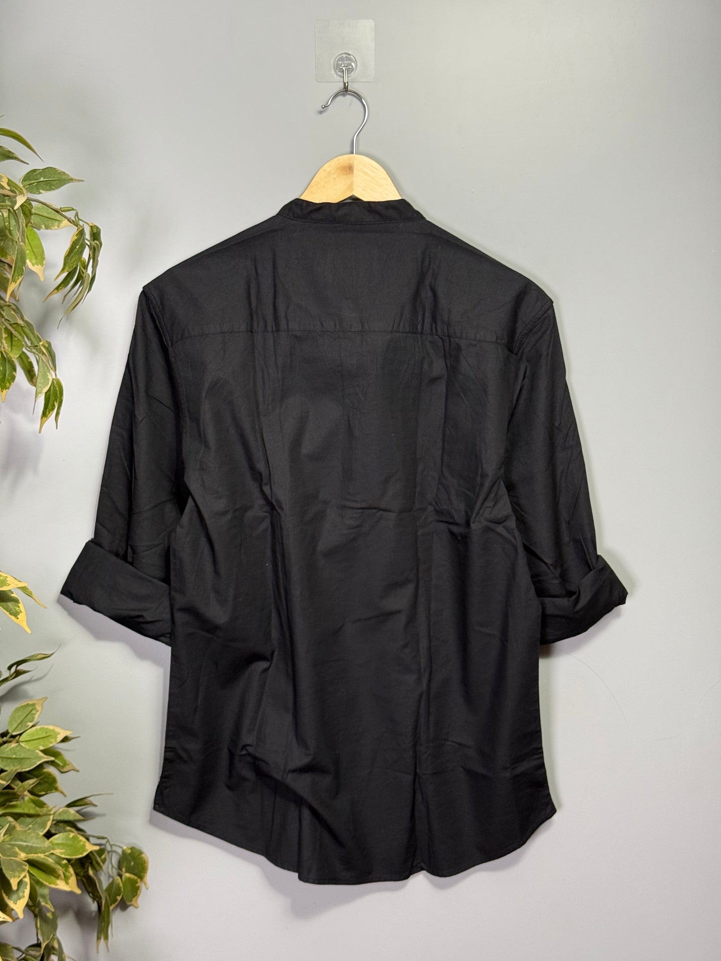 Men's Solid Full Sleeve Shirt - Black