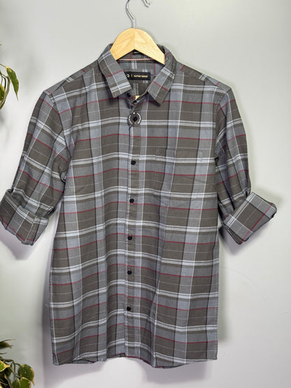 Men's Oxford Checks Full sleeve Cotton Shirt