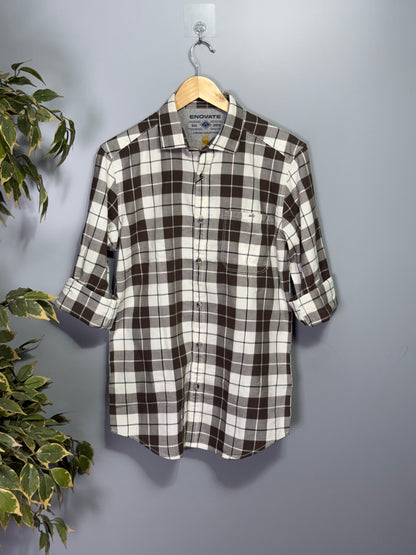 Men's Checked Full Sleeve Dobby Shirt