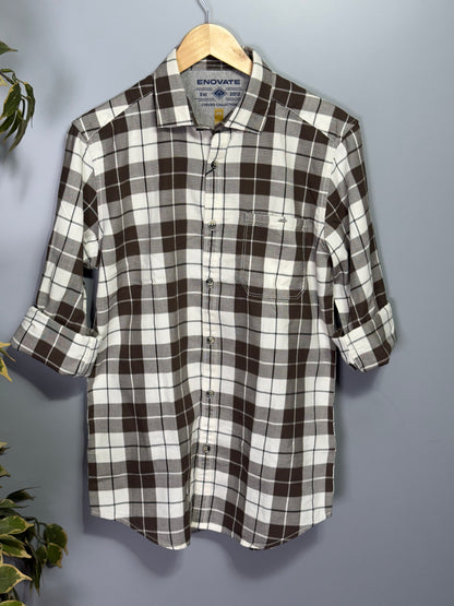 Men's Checked Full Sleeve Dobby Shirt