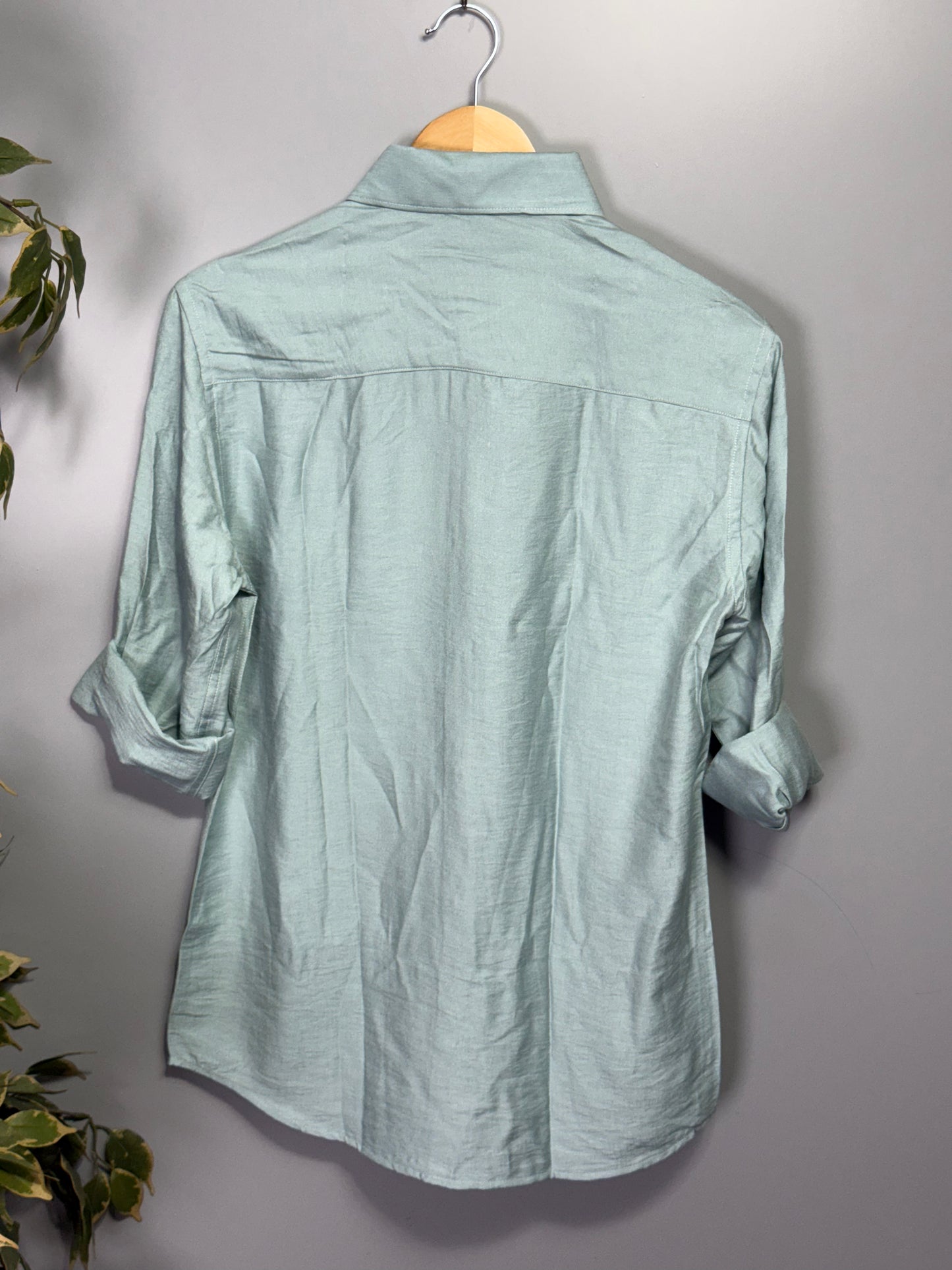 Men's Solid Full sleeve Imported linen Shirt - Light green