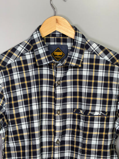 Men's Checked Full sleeve Slub Cotton Shirt