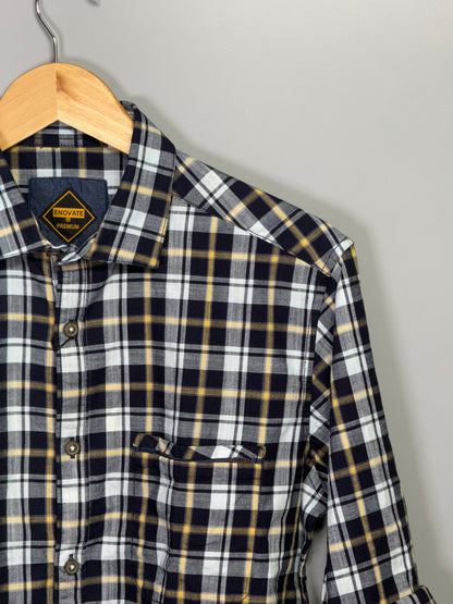 Men's Checked Full sleeve Slub Cotton Shirt