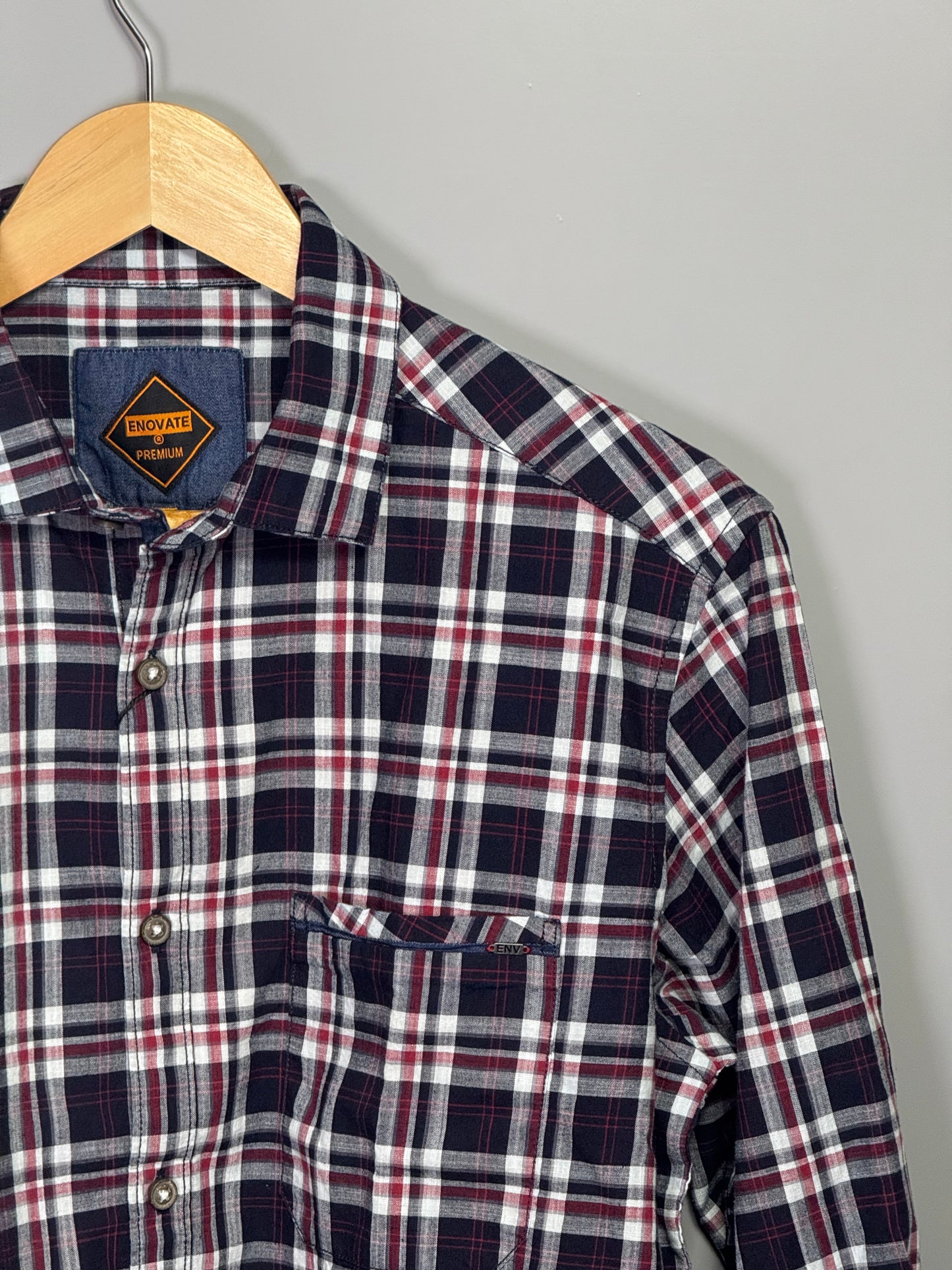 Men's Checked Full sleeve Slub Cotton Shirt