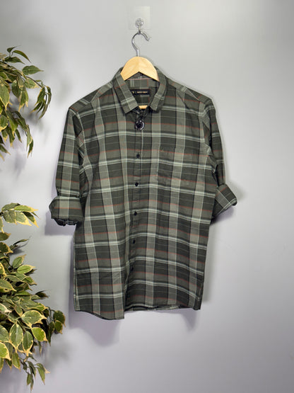 Men's Checked Full Sleeve Dobby Shirt