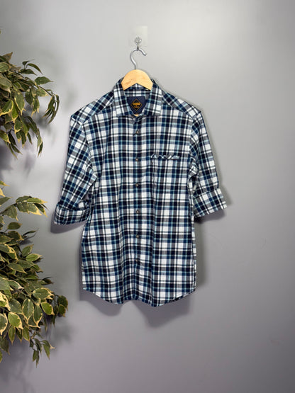 Men's Checked Full sleeve Slub Cotton Shirt