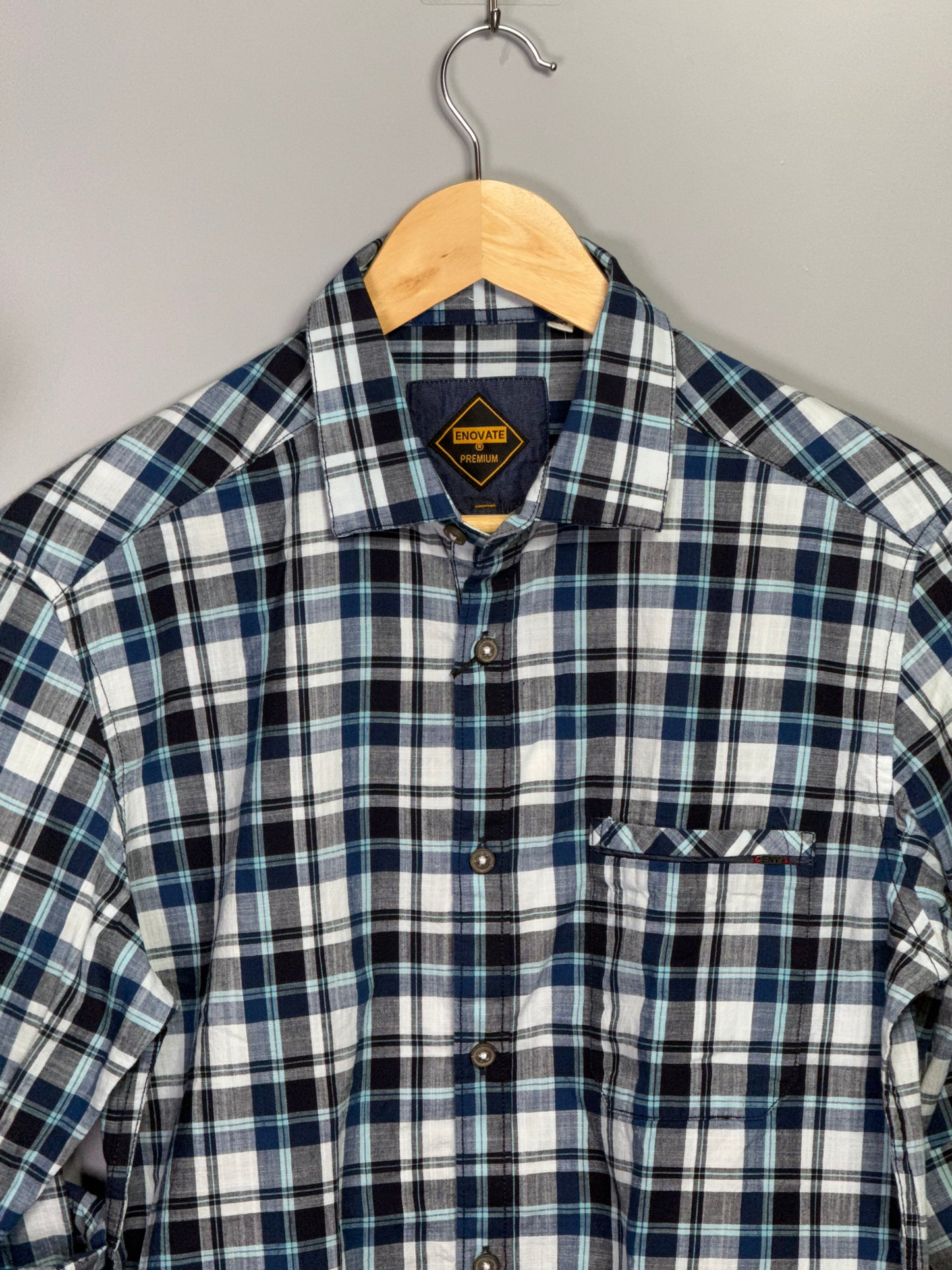 Men's Checked Full sleeve Slub Cotton Shirt