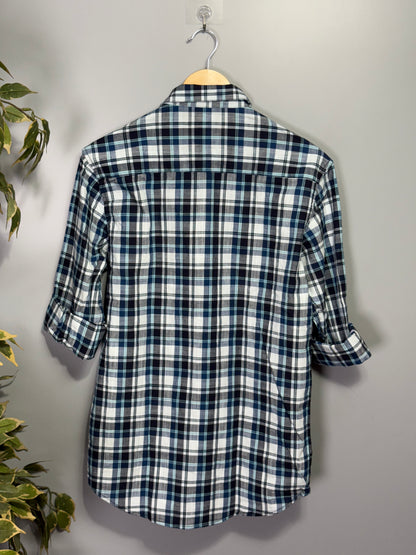 Men's Checked Full sleeve Slub Cotton Shirt