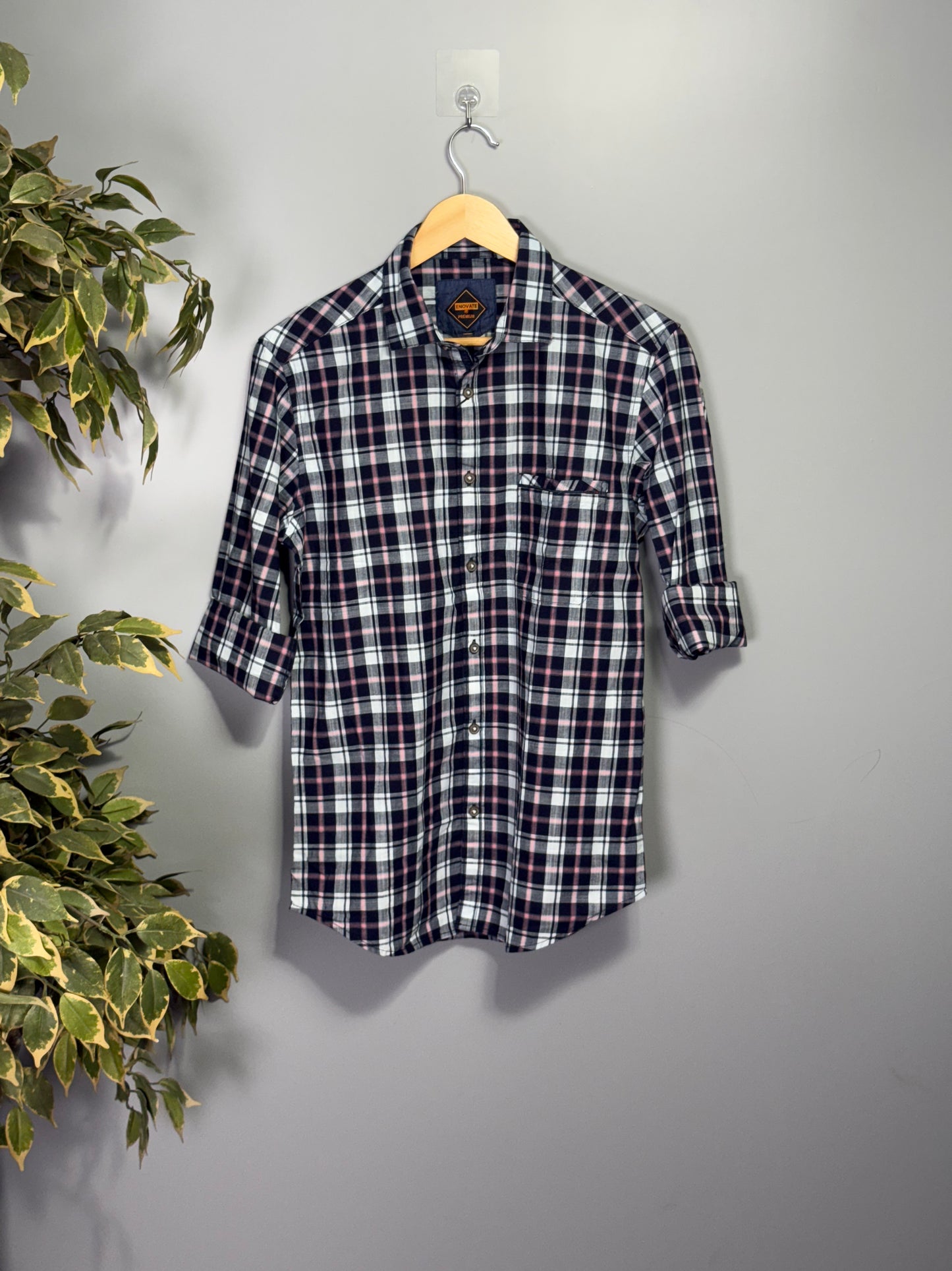 Men's Checked Full sleeve Slub Cotton Shirt