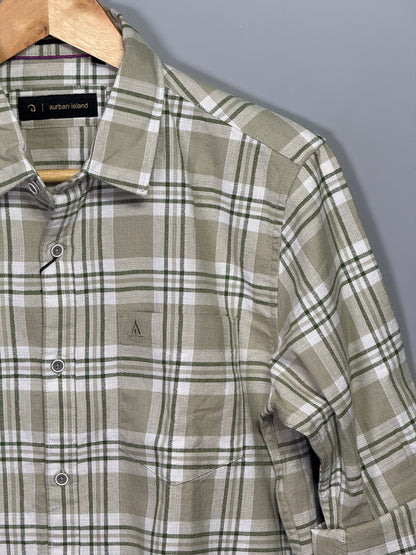 Men's Oxford Checks Full sleeve Cotton Shirt