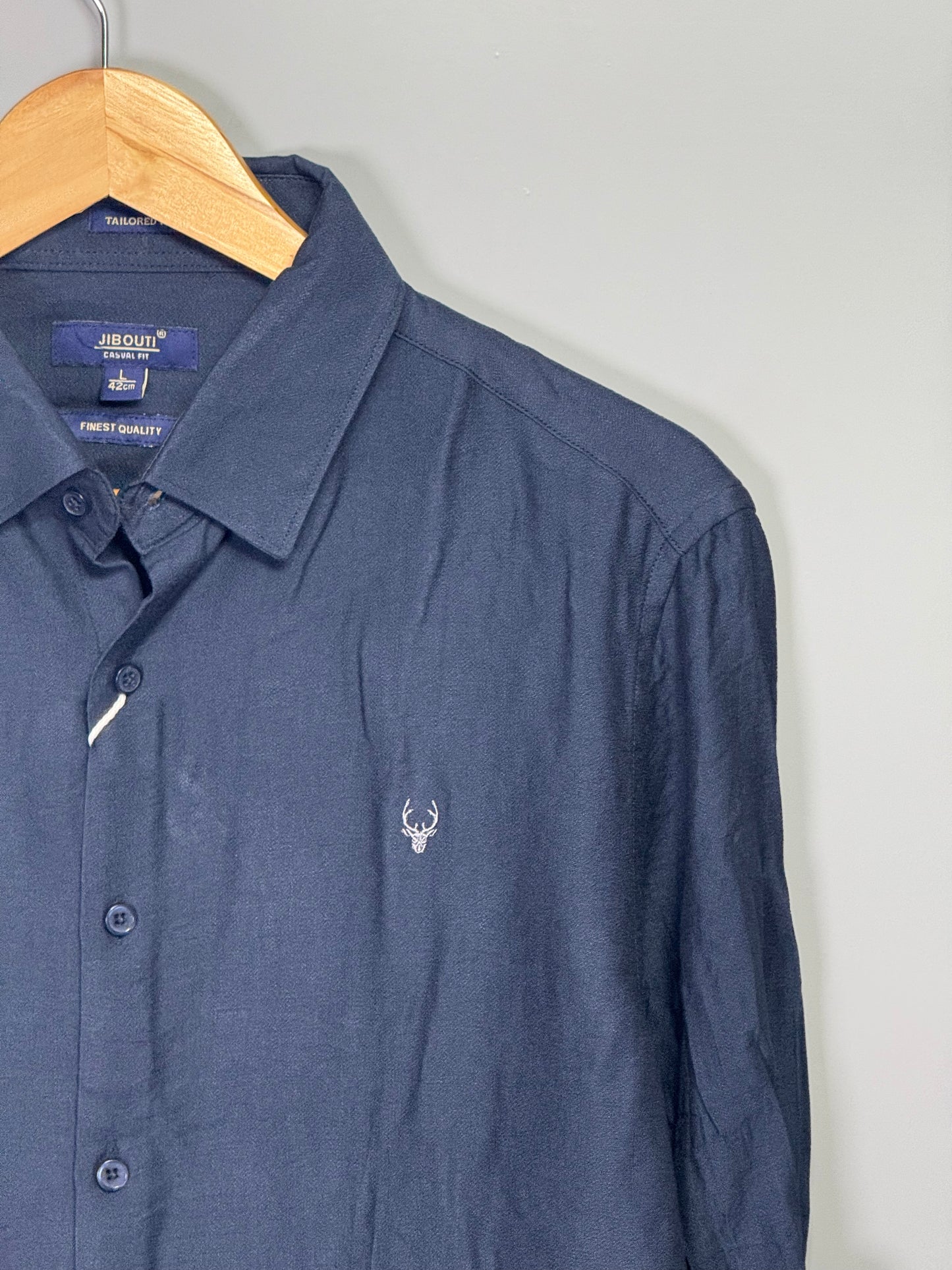 Men's Solid Full sleeve Imported Linen Shirt - Navy