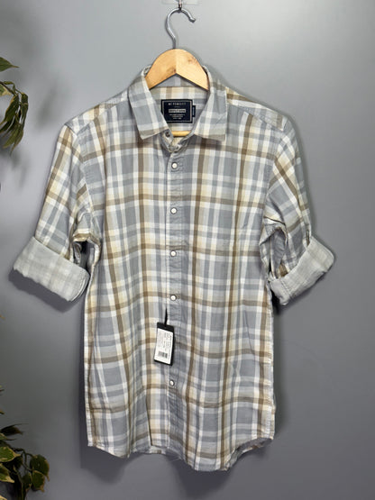 Men's Checked Full sleeve Double Cloth Shirt