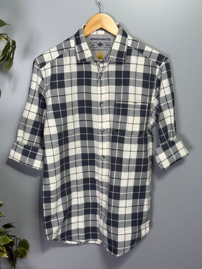 Men's Checked Full Sleeve Dobby Shirt