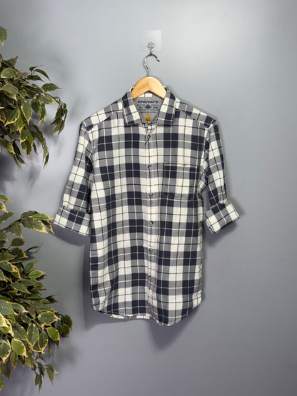 Men's Checked Full Sleeve Dobby Shirt