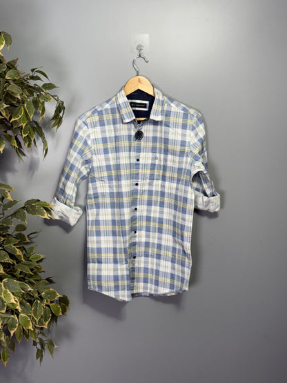 Men's Oxford Checks Full sleeve Cotton Shirt