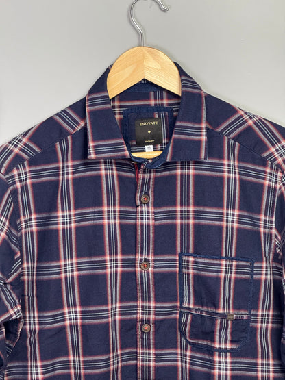 Men's Indigo Checks Full sleeve Cotton Shirt