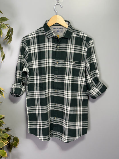 Men's Checked Full Sleeve Dobby Shirt