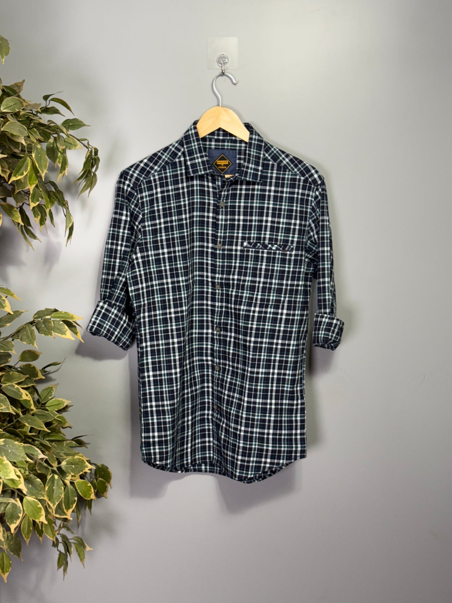 Men's Checked Full sleeve Slub Cotton Shirt