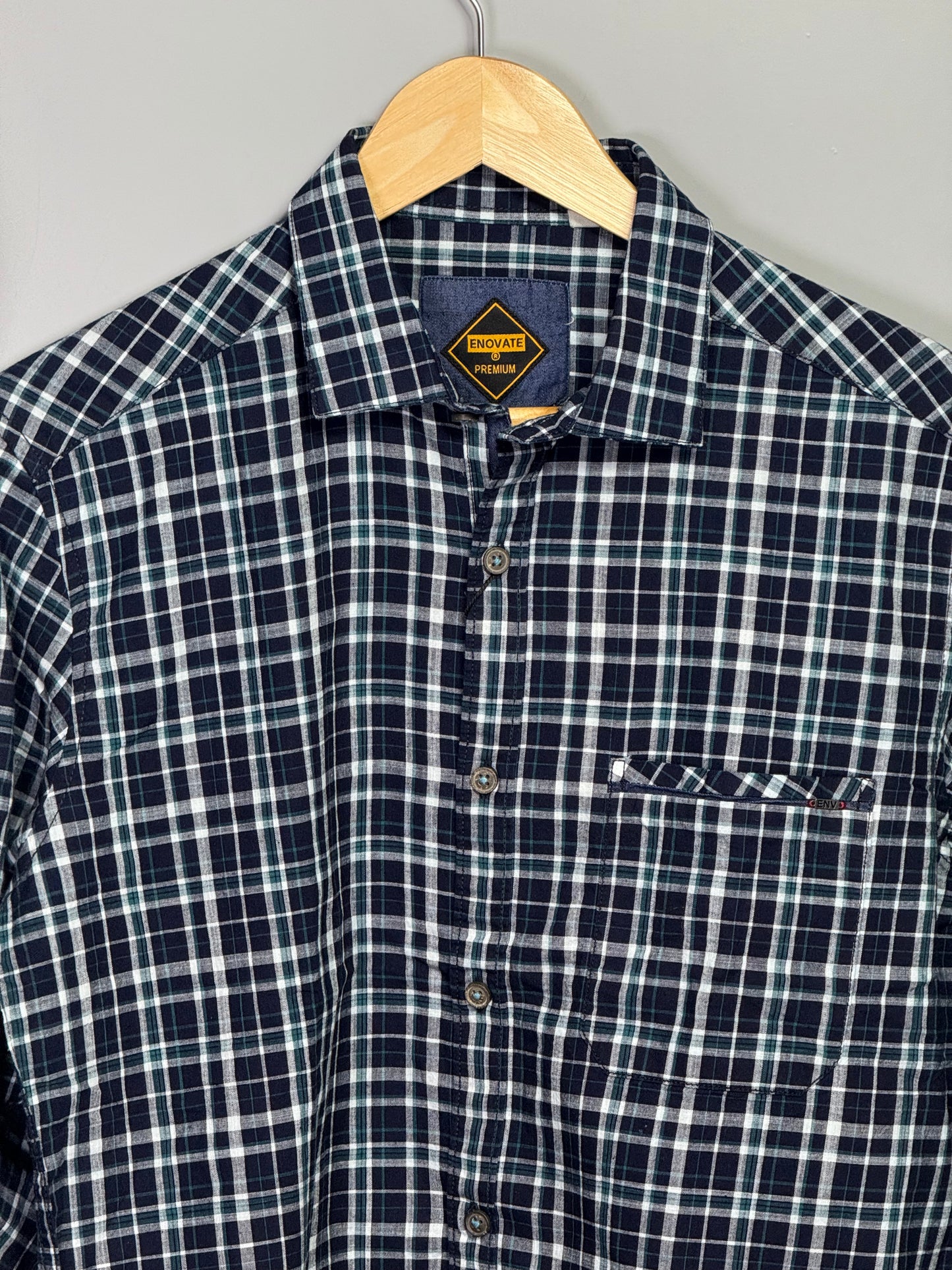 Men's Checked Full sleeve Slub Cotton Shirt