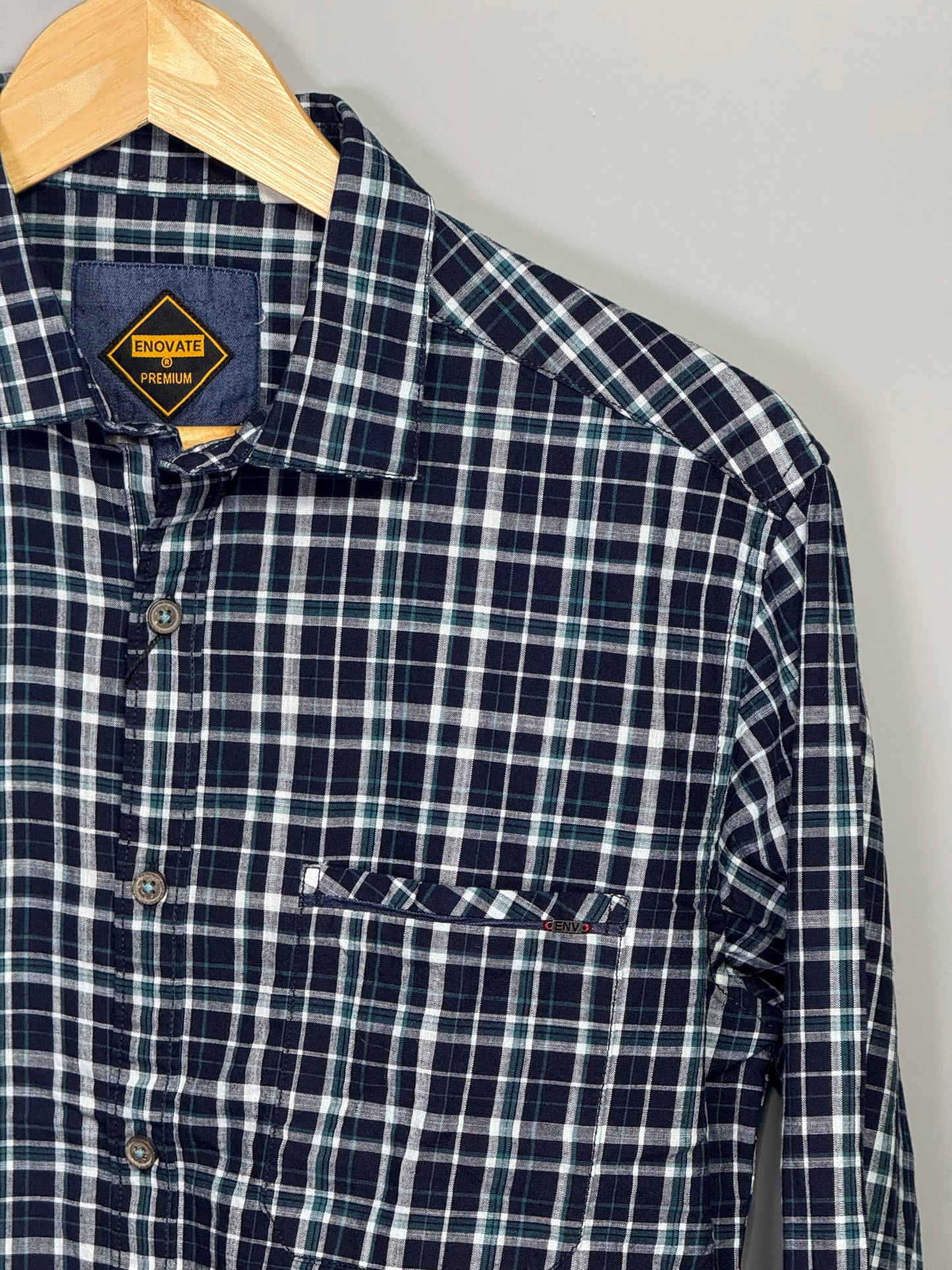 Men's Checked Full sleeve Slub Cotton Shirt