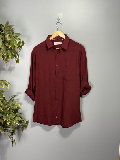 Men's Solid Full Sleeve Shirt