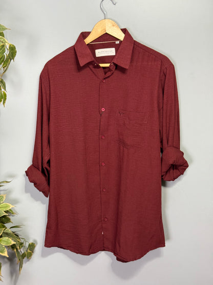 Men's Solid Full Sleeve Shirt