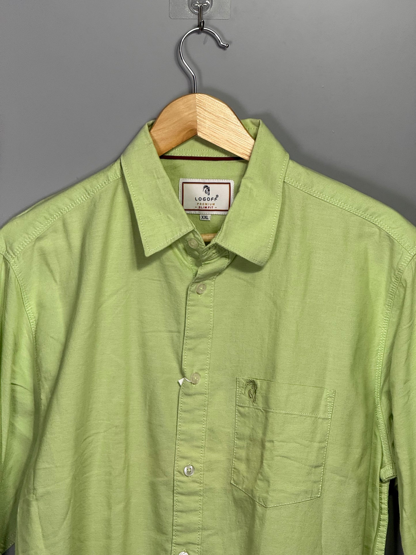 Men's Solid Full Sleeve Shirt - Green