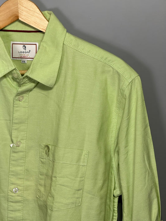 Men's Solid Full Sleeve Shirt - Green