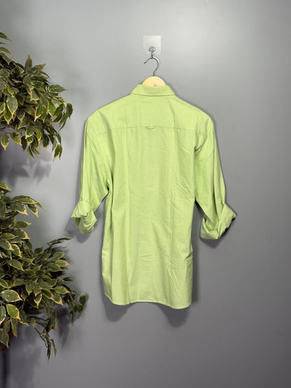 Men's Solid Full Sleeve Shirt - Green